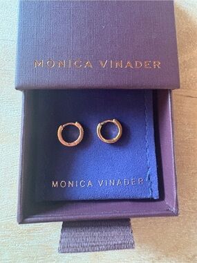 Monica Vinader Disco Mini Huggie Earrings